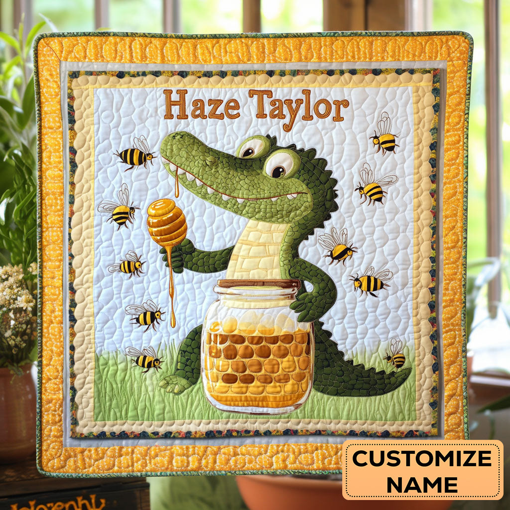 Crocodile Hugger WN2807045CL Personalized Baby Quilt