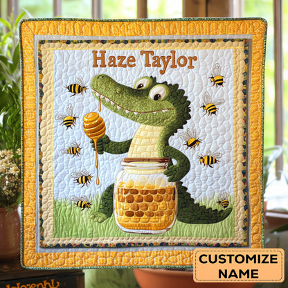 Crocodile Hugger WN2807045CL Personalized Baby Quilt