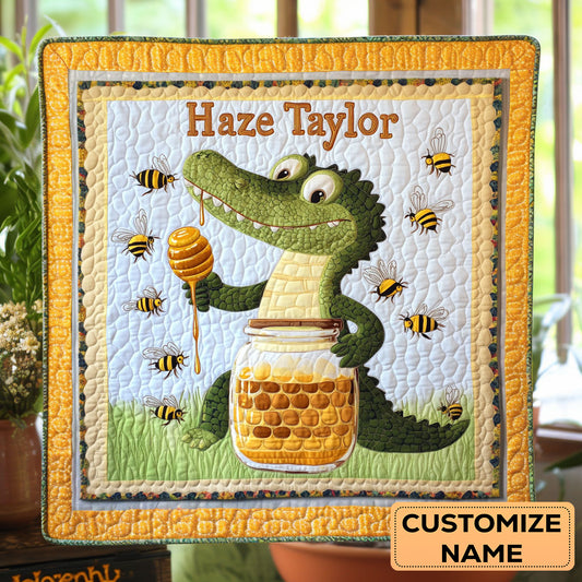 Crocodile Hugger WN2807045CL Personalized Baby Quilt