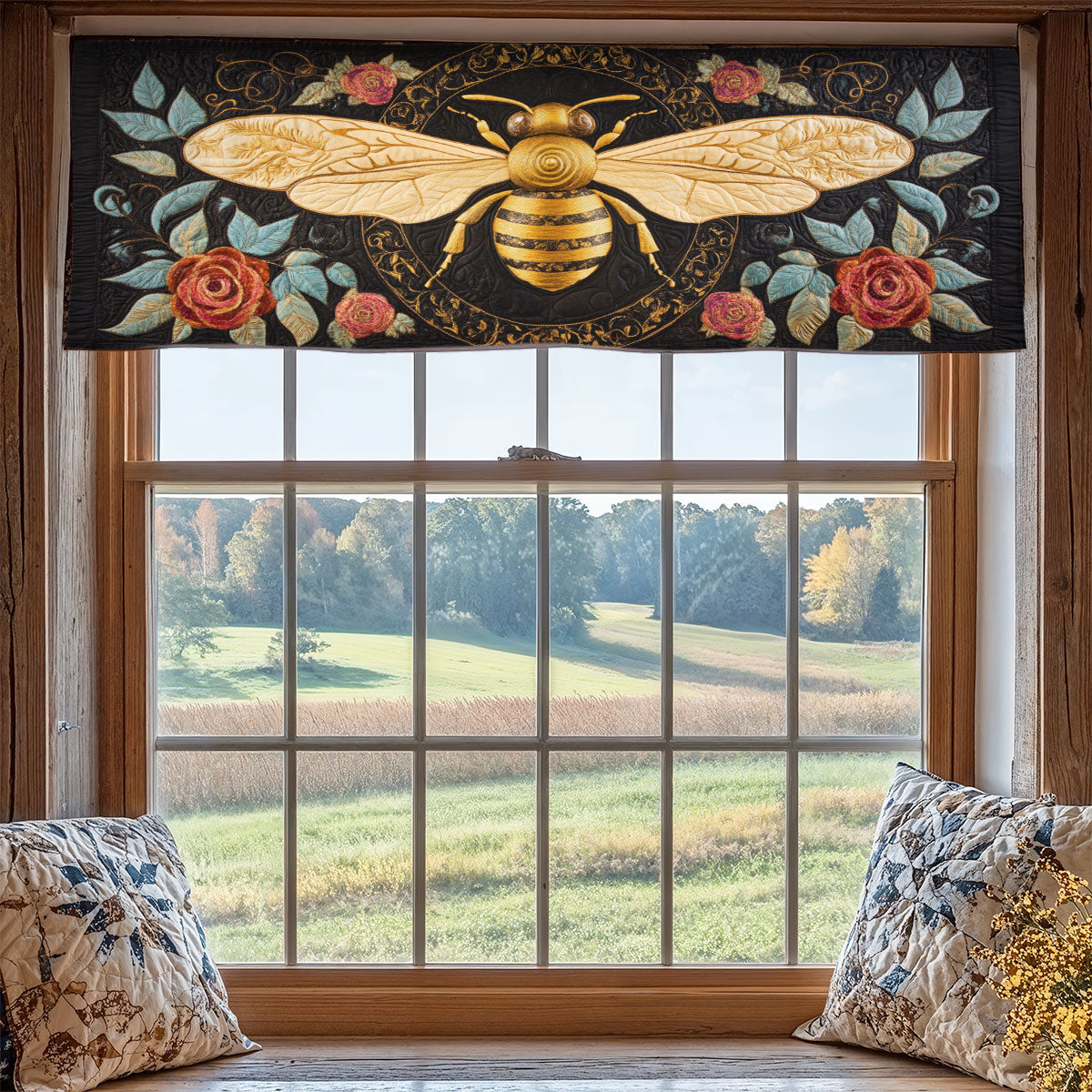 Flower Bee WX1705010CL Quilted Valance