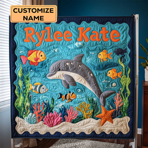 Undersea Wonder WJ3107017CL Personalized Baby Quilt