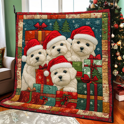 Merry Yorkies CP1411063CL Quilt