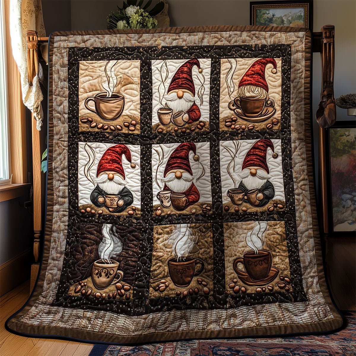 Gnome Espresso Vibes WN2612005CL Quilt