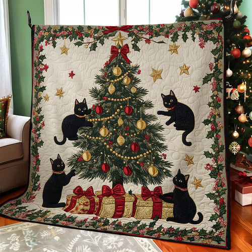 Festive Cat CW0711036CL Quilt