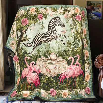 Flamingo And Zebra WY1401033CL Quilt