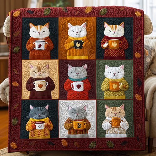 Cat And Coffee Cup DH0410025CL Quilt