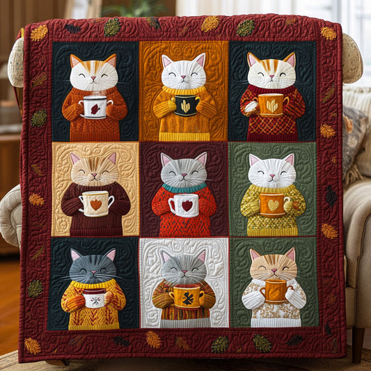 Cat And Coffee Cup DH0410025CL Quilt