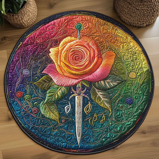 Twilight Rose WN2708079CL Quilted Round Mat
