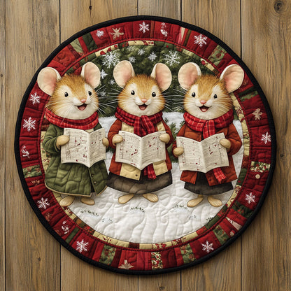 Holly Bell Mouse WN1311055CL Quilted Round Mat