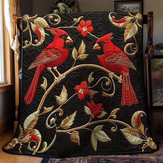 Majestic Cardinal Couple WY1902080CL Quilt