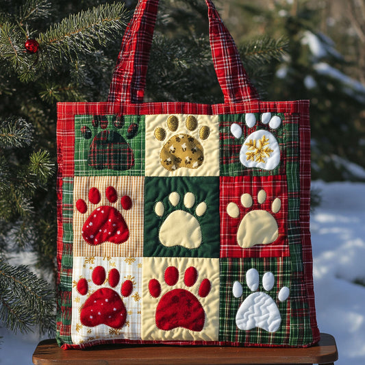 Dog Paw Under The Tree WN0511022CL Quilted Tote Bag