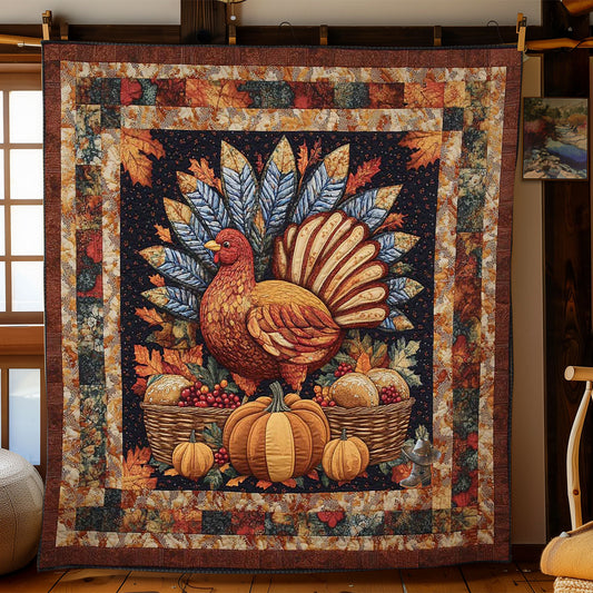 Golden Turkey Feast WN2011047CL Quilt