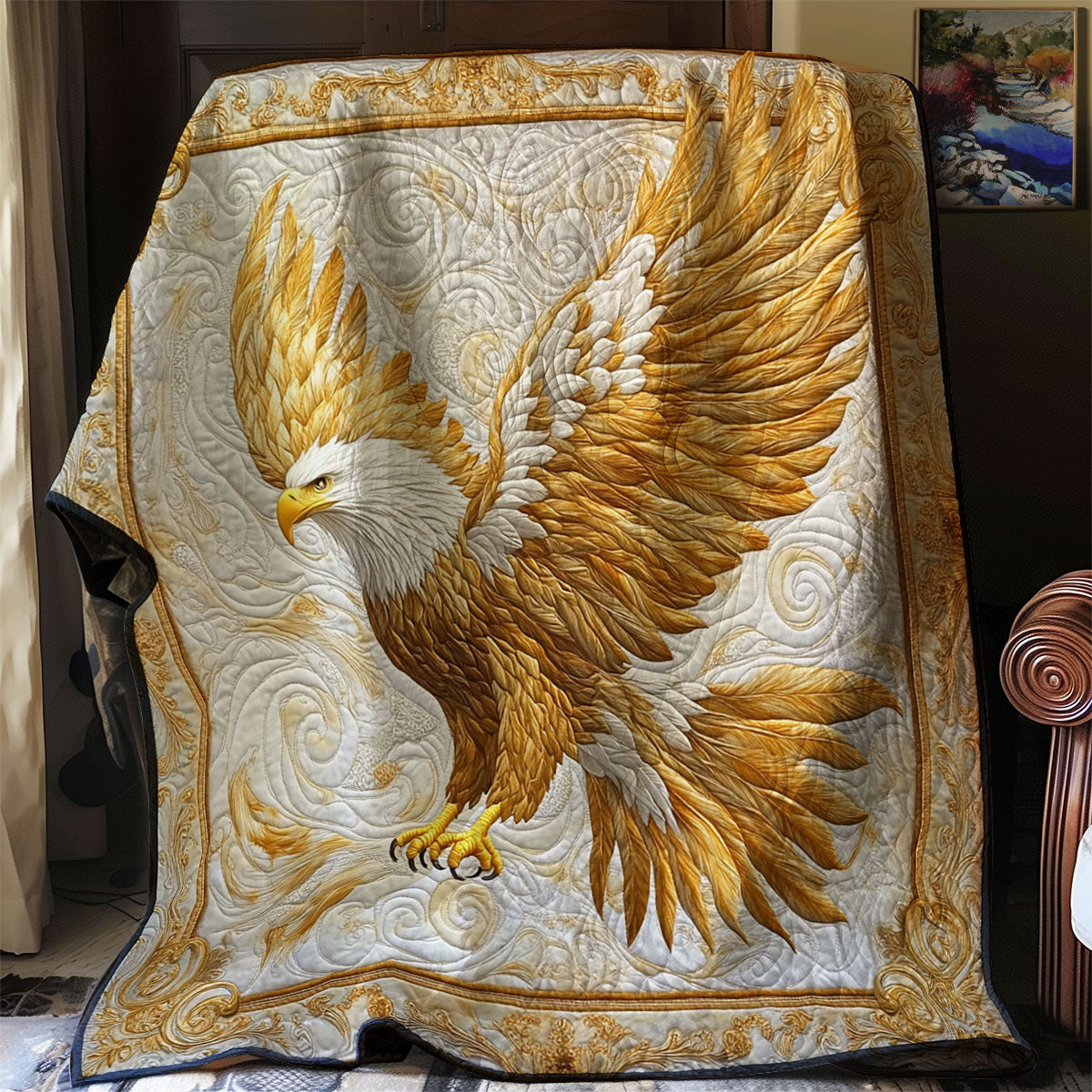 Fierce White Eagle WJ3112014CL Quilt