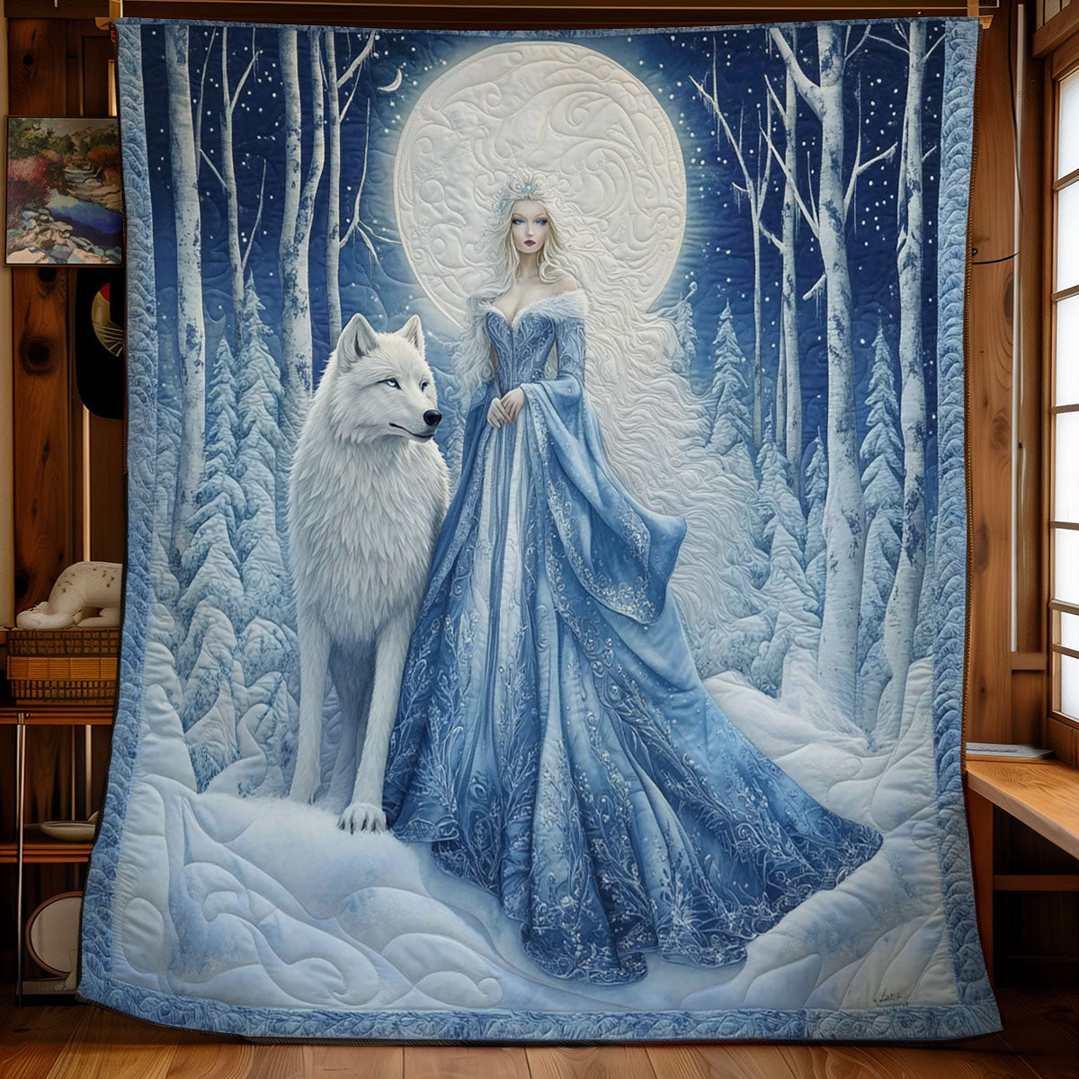 Snow Princess And Wolf WY1401039CL Quilt