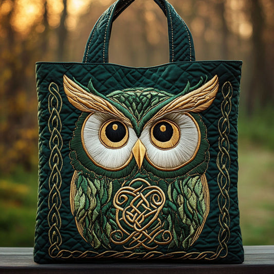 Celtic Owl CW1311035CL Quilted Tote Bag