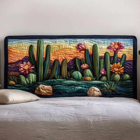 Cactus Garden at Sunset KL0201030CL Quilted Headboard Slipcover