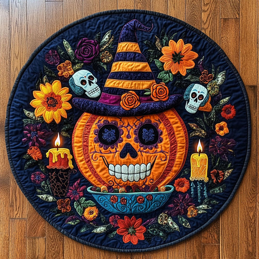 Pumpkin Afterlife Glow WN1108057CL Quilted Round Mat