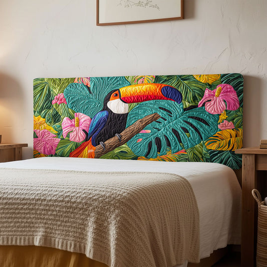 Tropical Toucan QA1712016CL Quilted Headboard Slipcover
