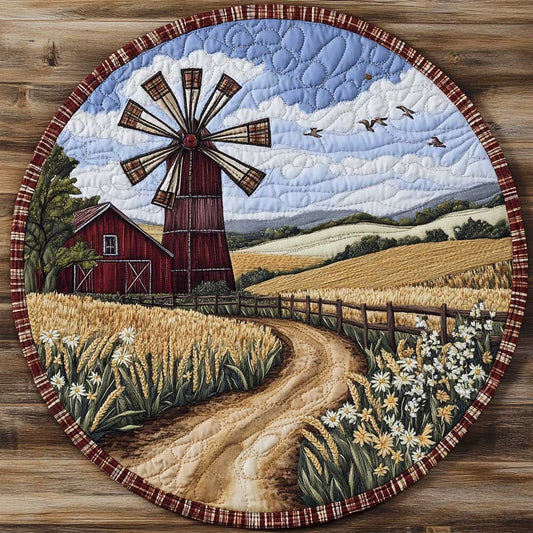 Rural Area CQ1205037CL Quilted Round Mat