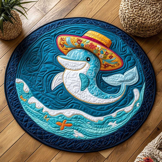 Happy Dolphin WN2103056CL Quilted Round Mat