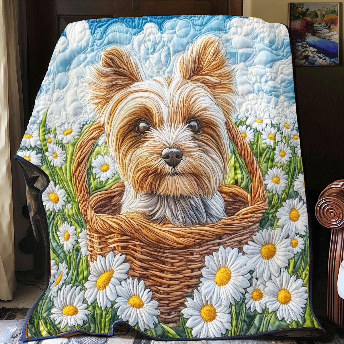 Cute Yorkshire Terrier WX1401008CL Quilt