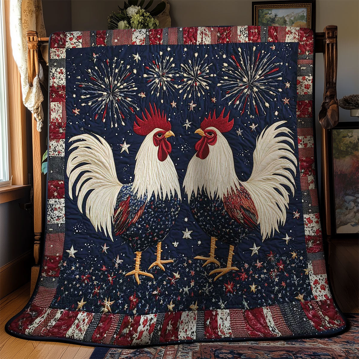 Vintage Rooster WN1702022CL Quilt