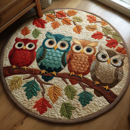 Owl Glow CW2808008CL Quilted Round Mat