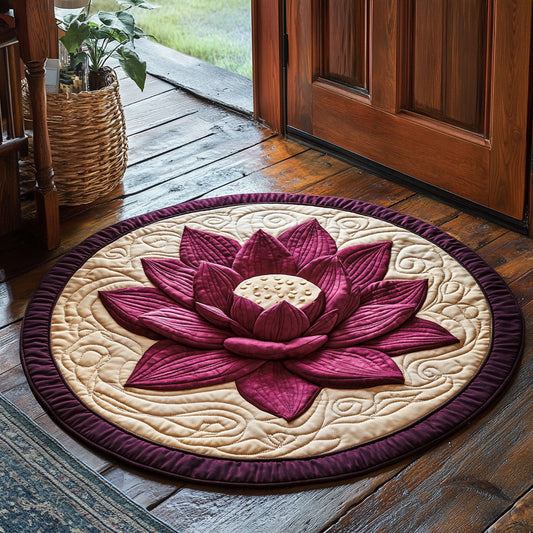 Whispering Petals CP2807030CL Quilted Round Mat