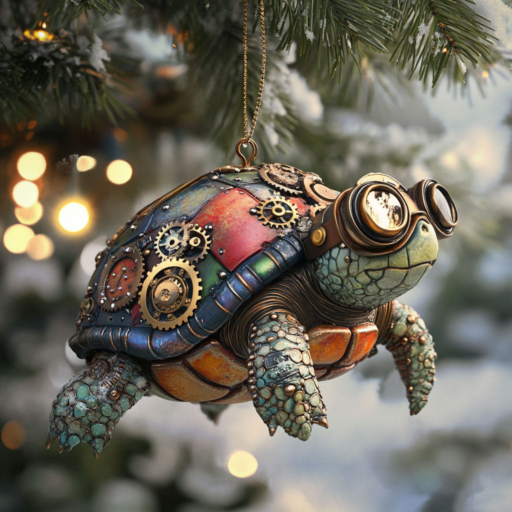 Turtle Cog Traveler WN0412077CL Christmas Ornament