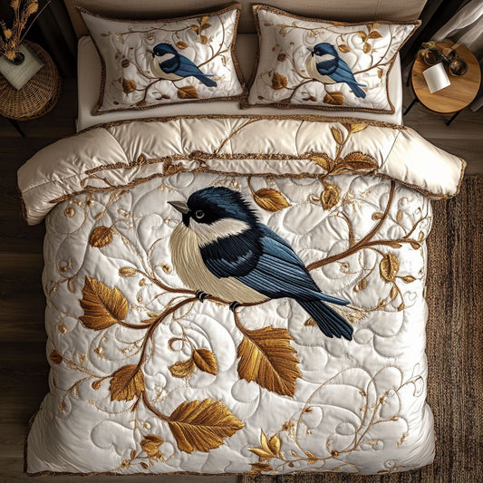 Bird In Gold Tree WY2602001CL Duvet Cover Set