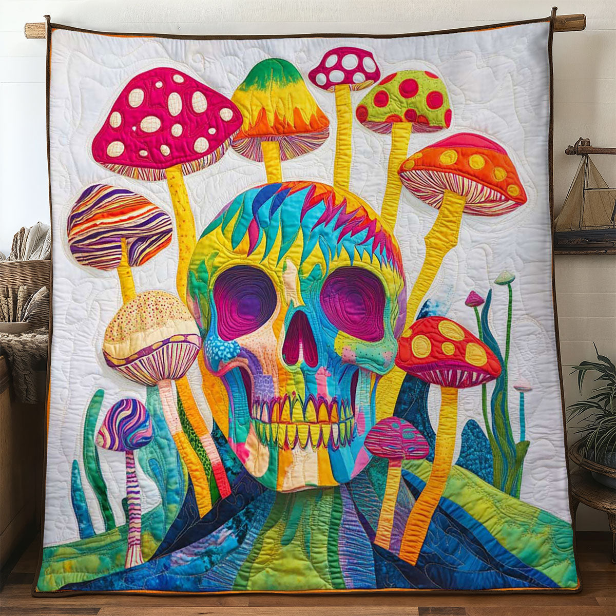 Neon Skull WN1404055CL Quilt