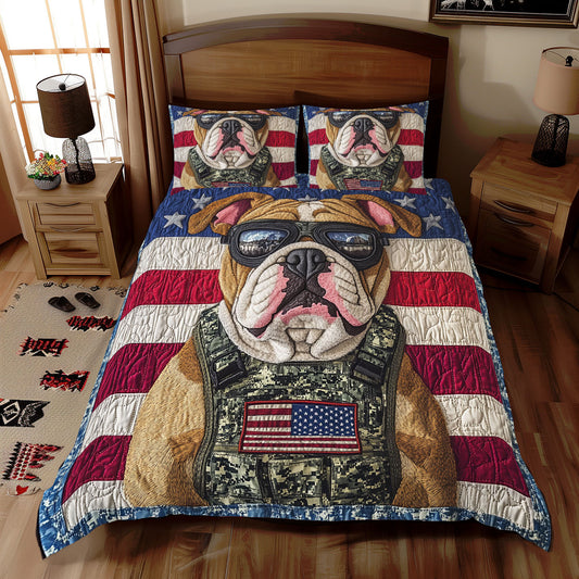 America Military Bulldog WX2312052CL Duvet Cover Set