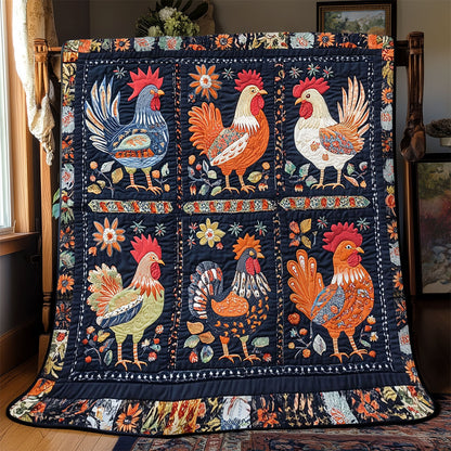 Folk Charm Chicken WJ2612011CL Quilt