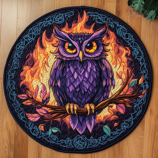 Owl Of The Night WN2204044CL Quilted Round Mat