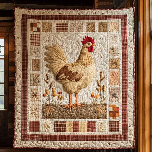 Patchwork Chicken CP0606041CL Quilt