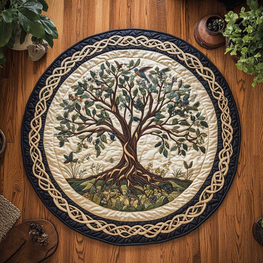 Eternal Tree Of Life WN0504032CL Quilted Round Mat