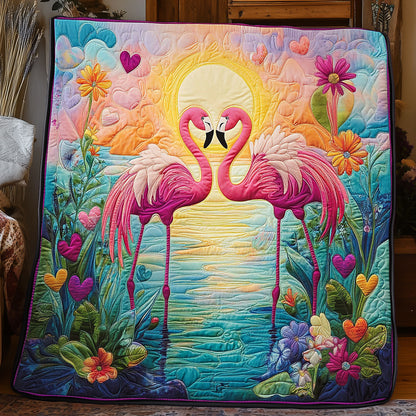 Glowing Flamingo WJ1004006CL Quilt