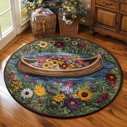 Flower Boat WY2203071CL Quilted Round Mat