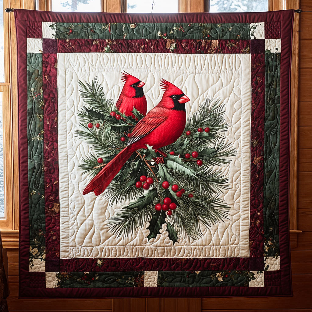 Cardinal Mistletoe XK2509003CL Quilt