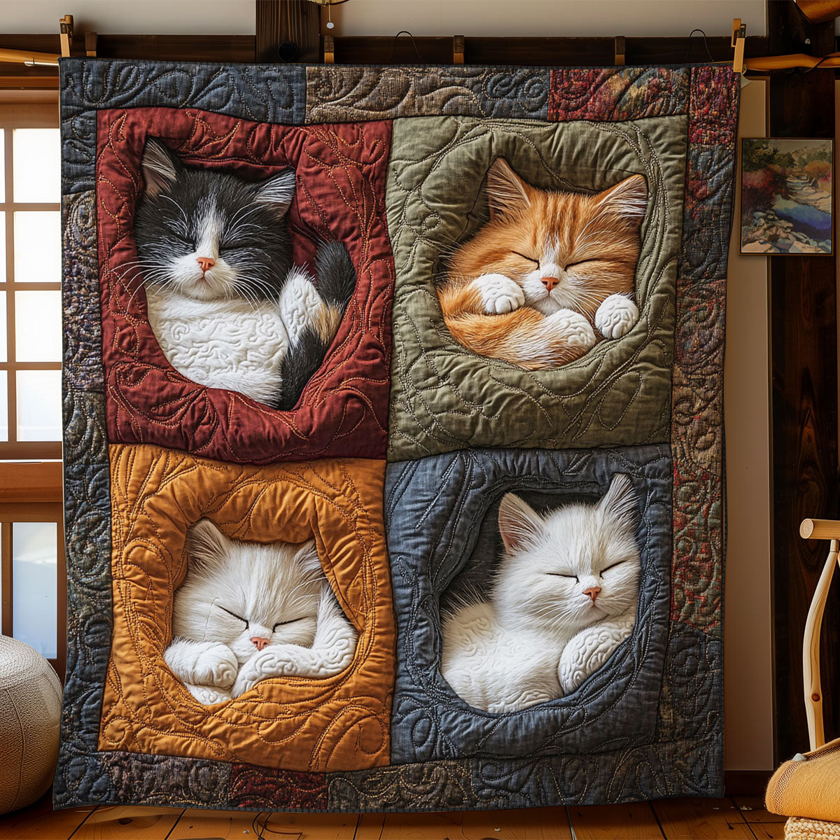 Cat Cuddle CP0512135CL Quilt