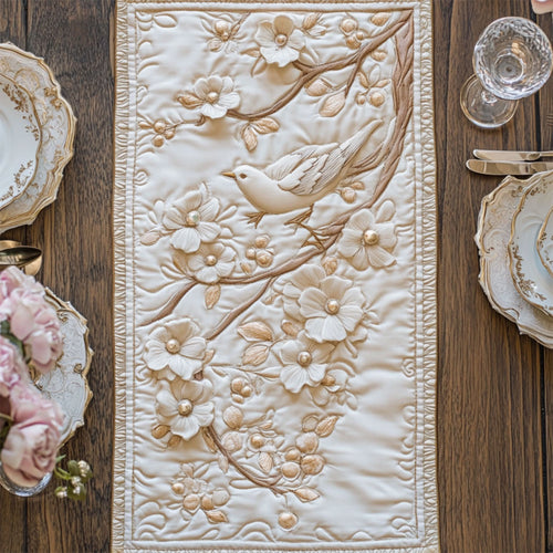 White Flower WY2205026CL Quilted Table Runner