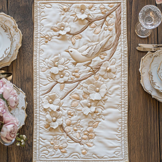 White Flower WY2205026CL Quilted Table Runner