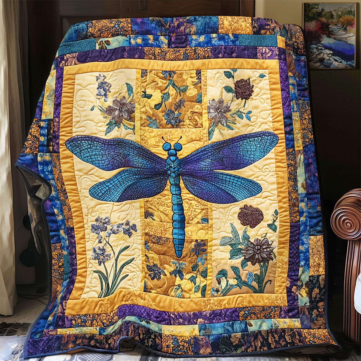 Blue Dragonfly WX0601005CL Quilt