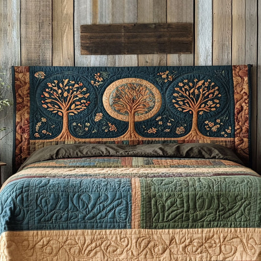 Heritage Tree Of Life WN1712015CL Quilted Headboard Slipcover