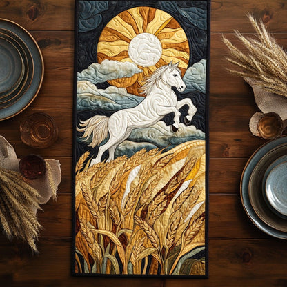 Horse In Wheat WY0506031CL Quilted Table Runner