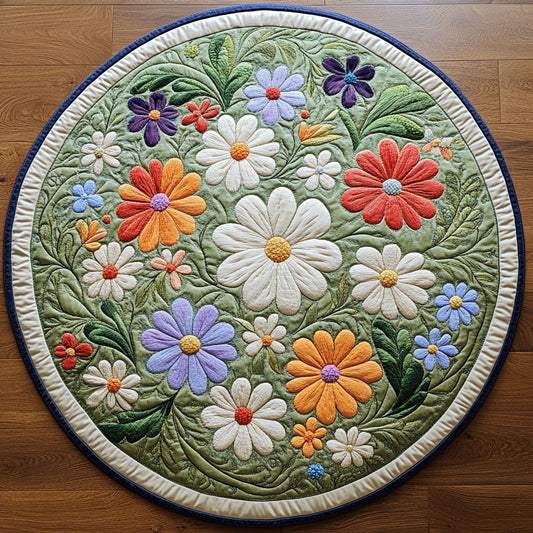 Garden Flower WN0808033CL Quilted Round Mat
