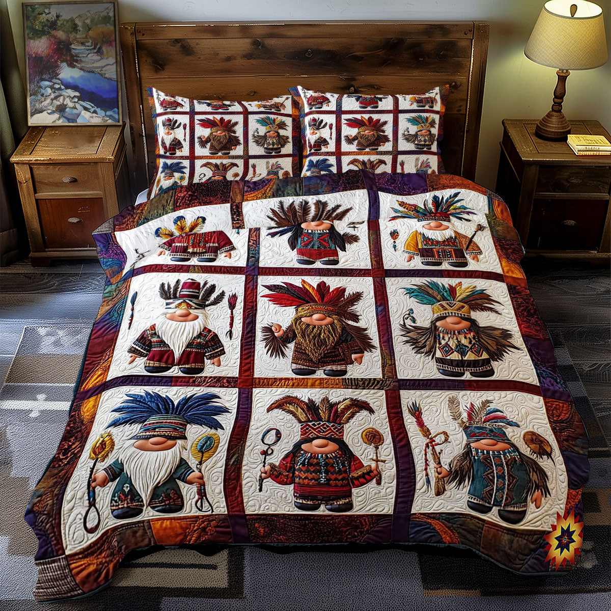 Gnome Native American WY0412067CL Duvet Cover Set