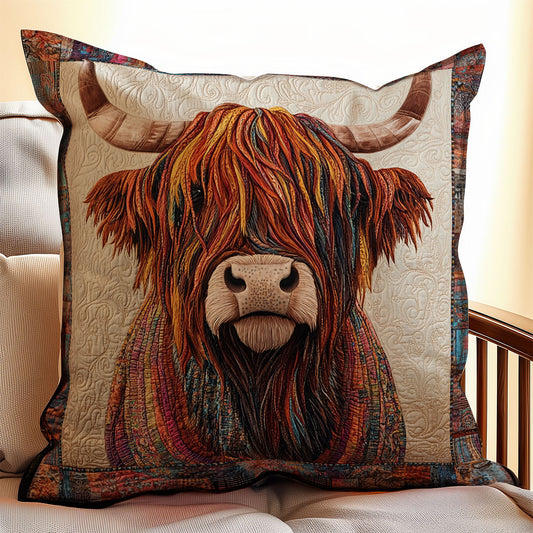 Highland Cow WX0601111CL Quilt Pillow Case