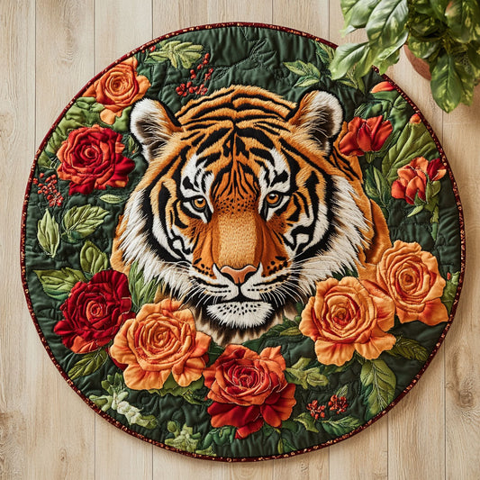 Tiger Roses CW1806042CL Quilted Round Mat
