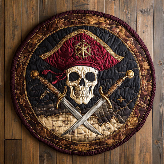 Skull Pirate CW2407065CL Quilted Round Mat